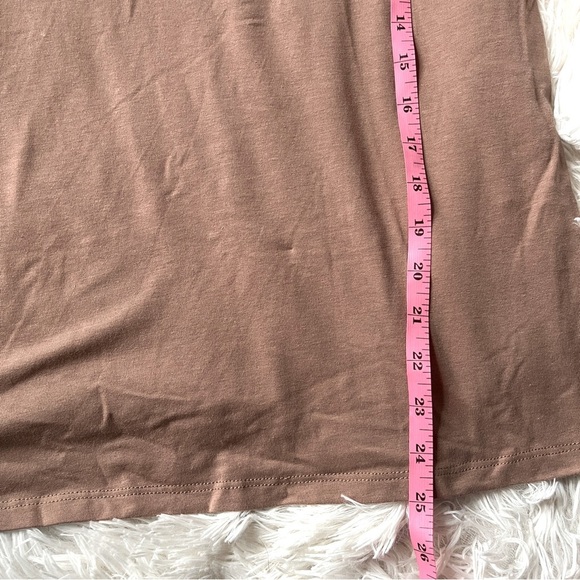 New Calvin Klein Rosewood Logo Tee Iridescent Glitter Script Soft Stretch Sze M - Picture 12 of 13